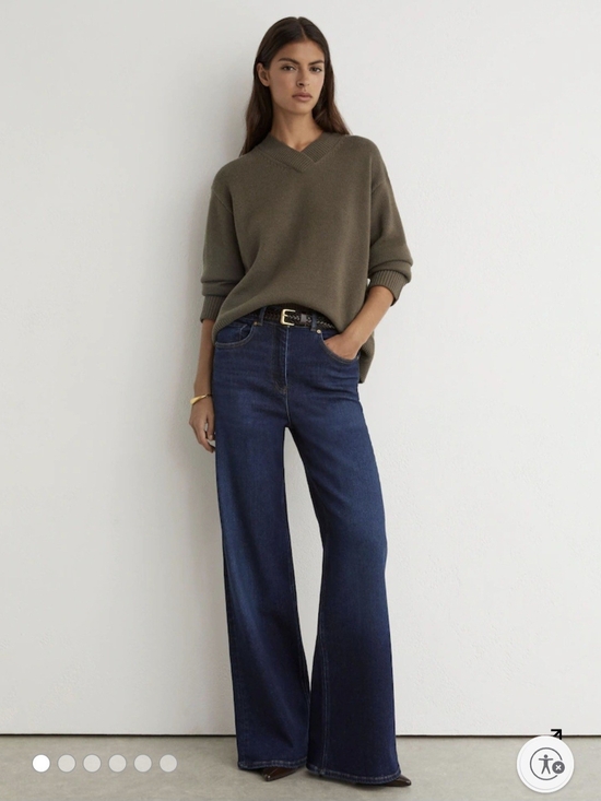 Reiss Sweaters - Reiss Wool Cashmere V Neck Jumper Khaki Green XS $248